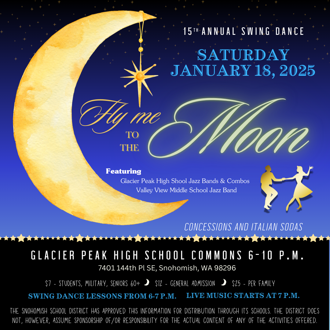 Press Release: 15th Annual “Fly Me to the Moon” Swing Dance at Glacier Peak High School