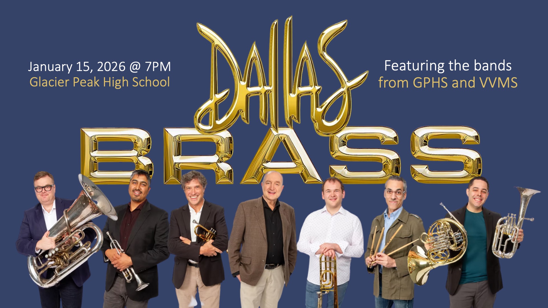 Volunteers Needed – Dallas Brass Concert at Glacier Peak (Jan 15, 2026) Invite
